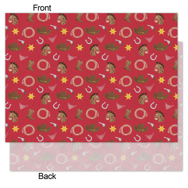 Red Western Tissue Paper - Lightweight - Medium - Front & Back