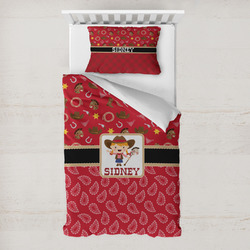 Red Western Toddler Bedding w/ Name or Text