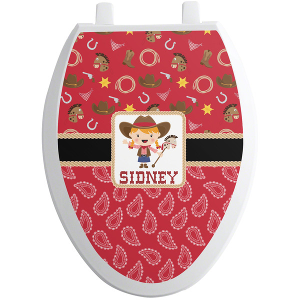 Red Western Toilet Seat Decal