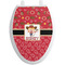 Red Western Toilet Seat Decal - Elongated (Personalized)