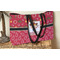Red Western Tote w/Black Handles - Lifestyle View