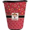 Red Western Waste Basket - Single Sided (Black) (Personalized)