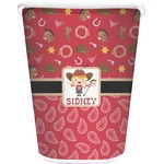 Red Western Waste Basket (Personalized)