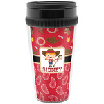 Red Western Acrylic Travel Mug without Handle (Personalized)