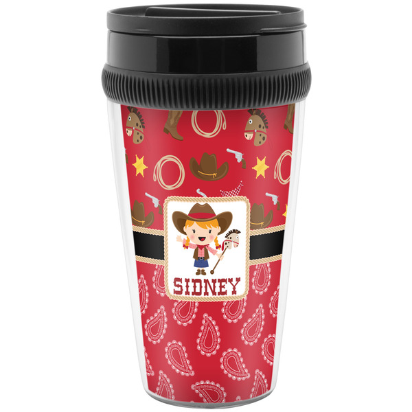 Custom Red Western Acrylic Travel Mug without Handle (Personalized)