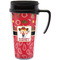 Red Western Acrylic Travel Mug with Handle (Personalized)