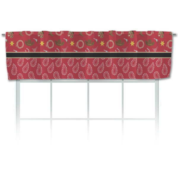 Custom Red Western Valance