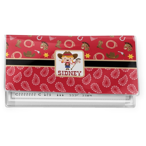 Custom Red Western Vinyl Checkbook Cover (Personalized)
