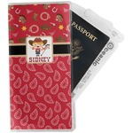 Red Western Travel Document Holder
