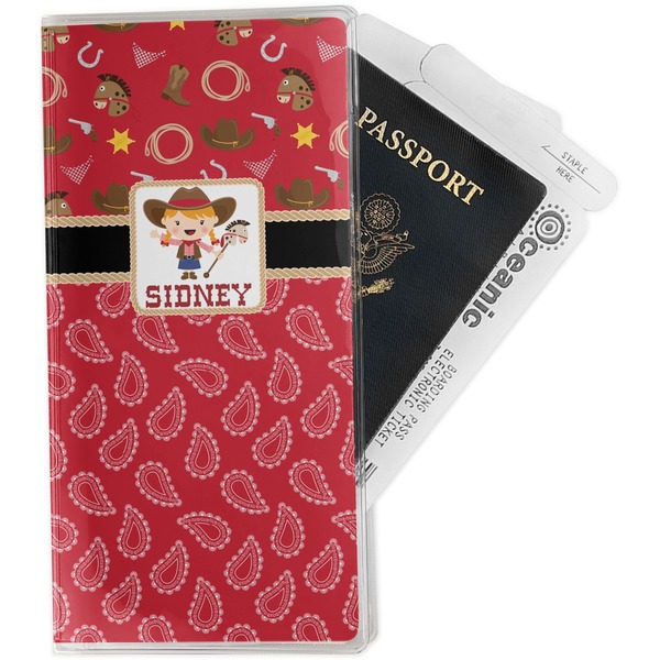 Custom Red Western Travel Document Holder