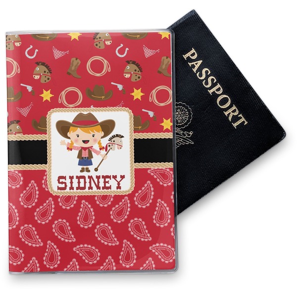 Custom Red Western Vinyl Passport Holder (Personalized)