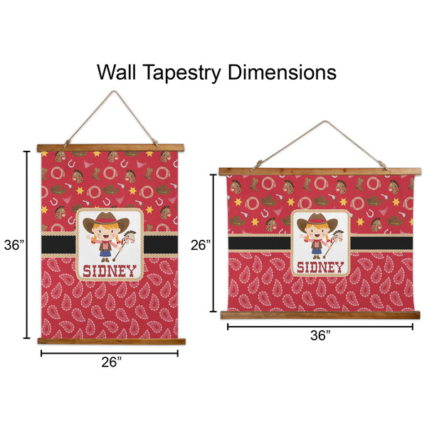 Red Western Wall Hanging Tapestries - Parent/Sizing
