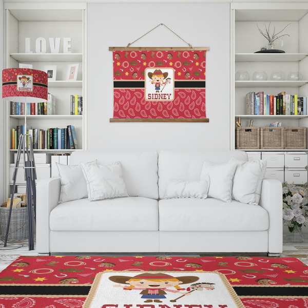 Red Western Wall Hanging Tapestry - IN CONTEXT