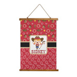 Red Western Wall Hanging Tapestry - Tall (Personalized)