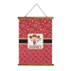 Red Western Wall Hanging Tapestry - Tall (Personalized)