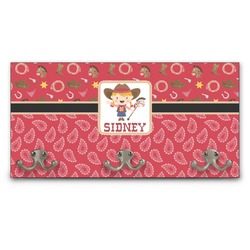 Red Western Wall Mounted Coat Rack (Personalized)