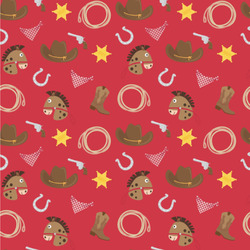 Red Western Wallpaper & Surface Covering (Water Activated 24"x 24" Sample)