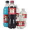 Red Western Water Bottle Label - Multiple Bottle Sizes
