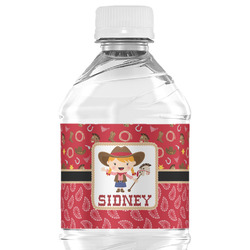 Red Western Water Bottle Labels - Custom Sized (Personalized)