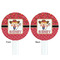 Red Western White Plastic 7" Stir Stick - Double Sided - Round - Front & Back