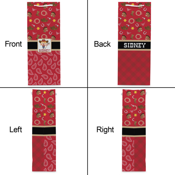 Red Western Wine Gift Bag - Gloss - Approval