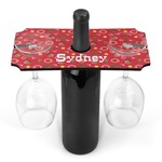Red Western Wine Bottle & Glass Holder (Personalized)