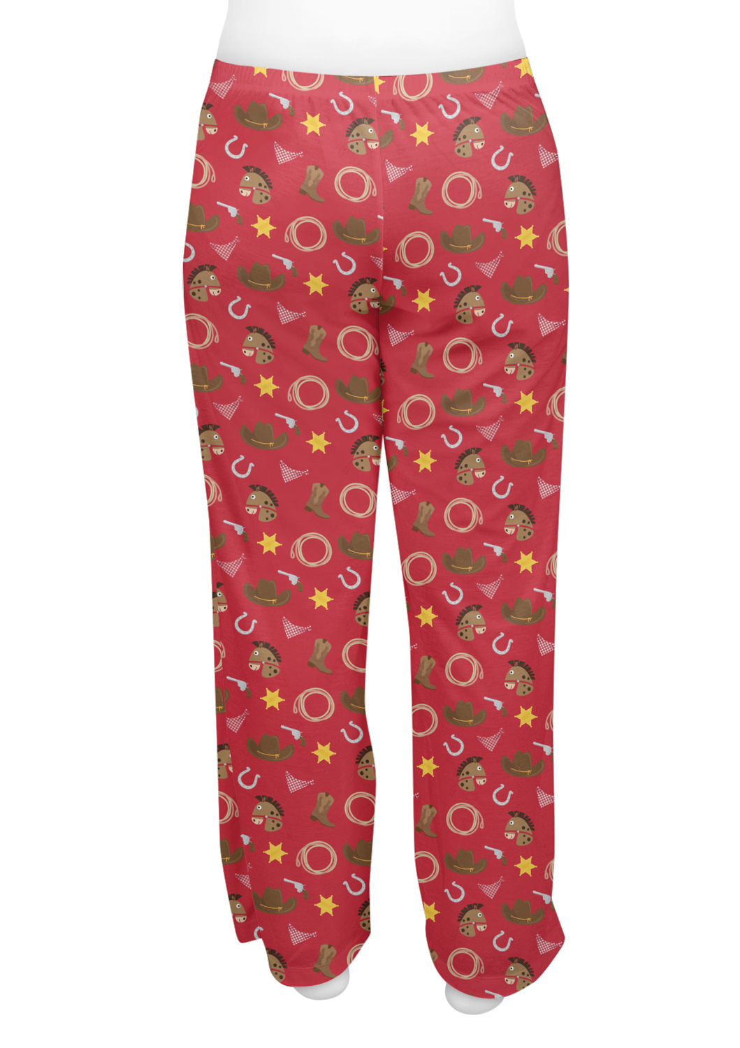 Red Western Womens Pajama Pants - S (Personalized) - YouCustomizeIt