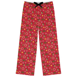 Red Western Womens Pajama Pants - M