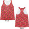Red Western Womens Racerback Tank Tops - Medium - Front and Back