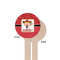 Red Western Wooden 6" Stir Stick - Round - Single Sided - Front & Back