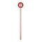 Red Western Wooden 6" Stir Stick - Round - Single Stick