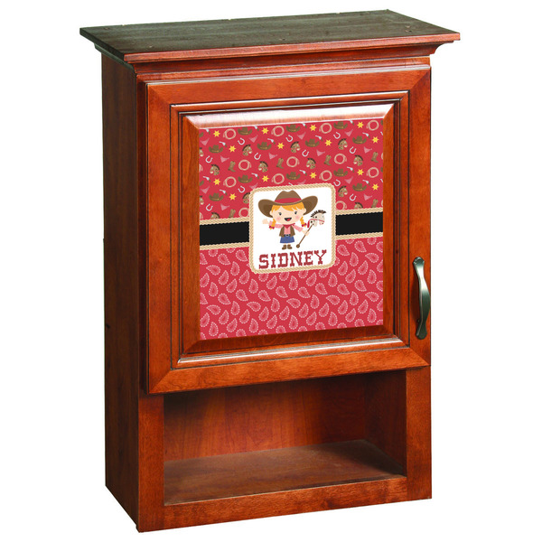 Red Western Wooden Cabinet Decal (Medium)