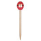 Red Western Wooden Food Pick - Oval - Single Pick