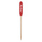 Red Western Wooden Food Pick - Paddle - Single Pick