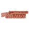 Red Western Wooden Sticker Medium Color - Main