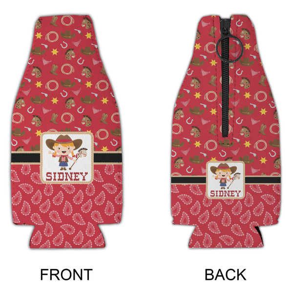 Red Western Zipper Bottle Cooler - APPROVAL