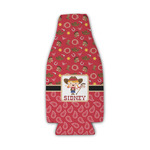 Red Western Zipper Bottle Cooler (Personalized)