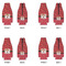 Red Western Zipper Bottle Cooler - Set of 4 - APPROVAL