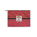 Red Western Zipper Pouch - Small - 8.5"x6" (Personalized)