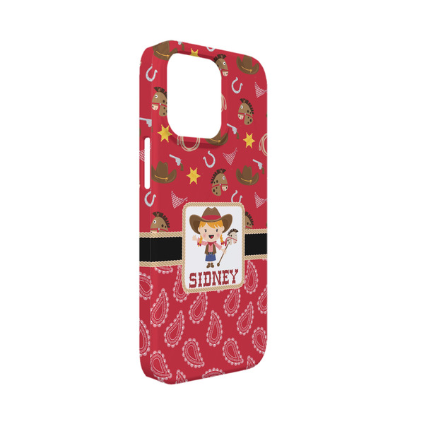 Custom Red Western iPhone Case - Plastic - iPhone 13 Mini (Personalized)