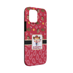 Red Western iPhone Case - Rubber Lined - iPhone 13 Mini (Personalized)