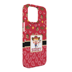 Red Western iPhone Case - Plastic - iPhone 13 Pro Max (Personalized)