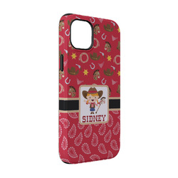 Red Western iPhone Case - Rubber Lined - iPhone 14 (Personalized)