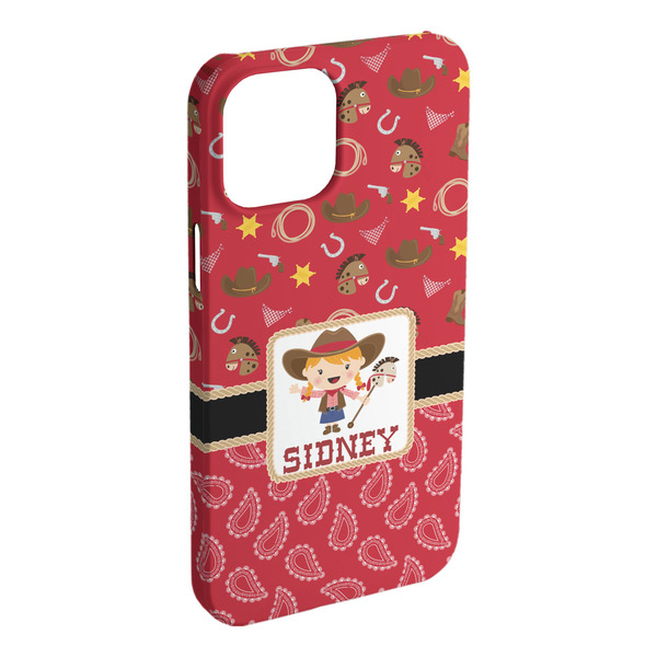 Custom Red Western iPhone Case - Plastic - iPhone 15 Plus (Personalized)