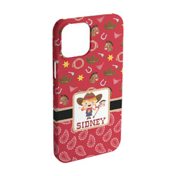 Red Western iPhone Case - Plastic - iPhone 15 Pro (Personalized)