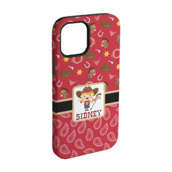 Red Western iPhone Case - Rubber Lined - iPhone 15 (Personalized)