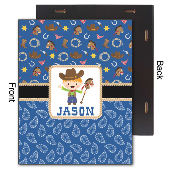 Blue Western 11x14 Wood Print - Front & Back View