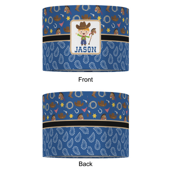 Blue Western 12" Drum Lampshade - APPROVAL (Fabric)