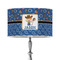 Blue Western 12" Drum Lampshade - ON STAND (Poly Film)