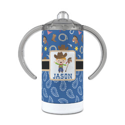 Blue Western 12 oz Stainless Steel Sippy Cup (Personalized)
